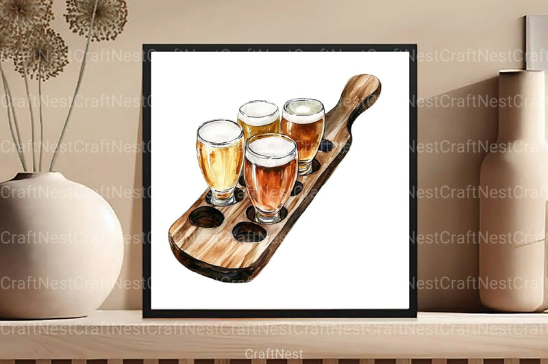 Vintage Summer Beer Clipart Bundle 2 - CraftNest - Digital Crafting and Art