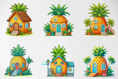 Pineapple House Clipart Bundle - CraftNest - Digital Crafting and Art