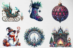 Gothic Christmas Clipart Bundle - CraftNest - Digital Crafting and Art
