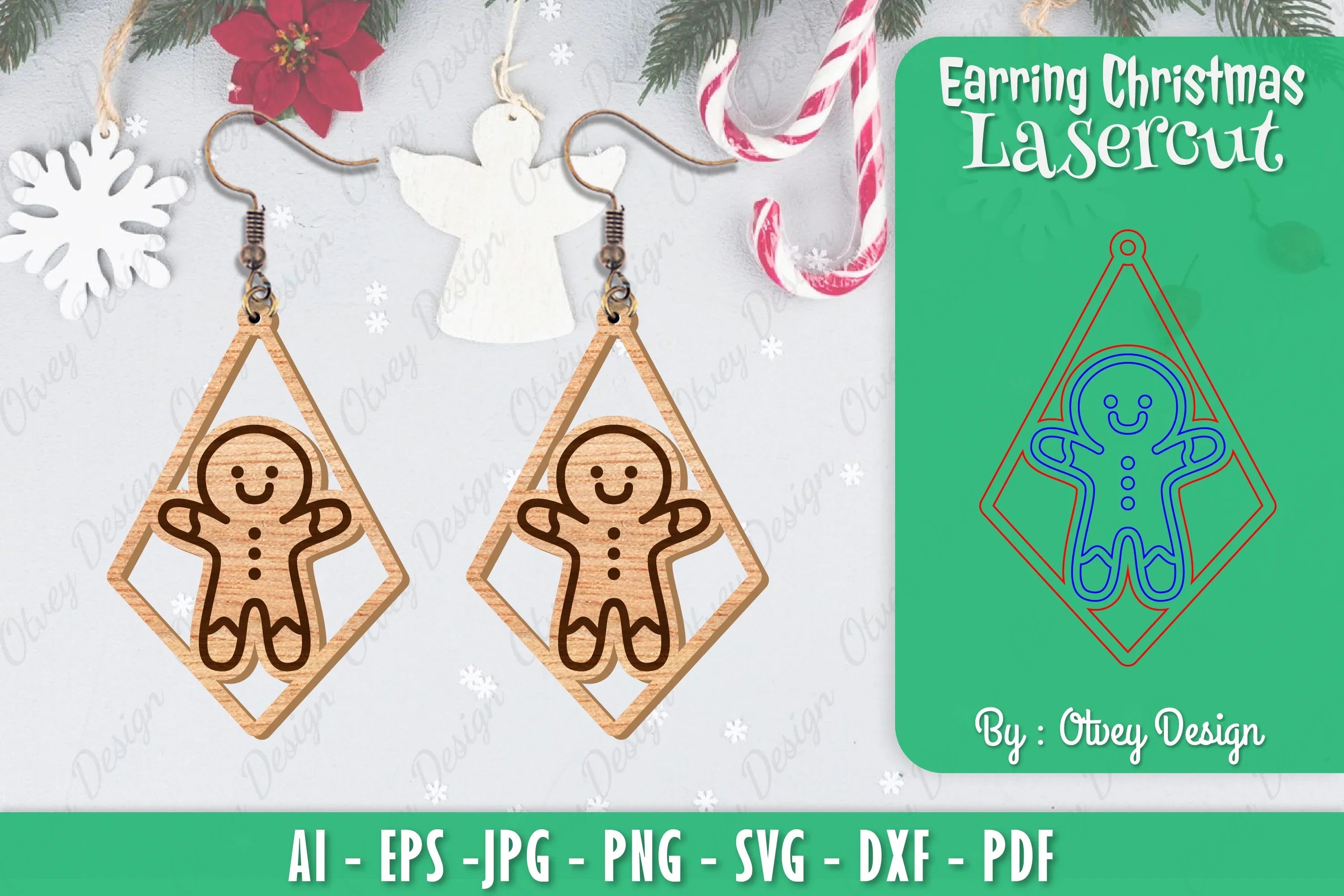 Christmas Earrings SVG Bundle 19 - CraftNest - Digital Crafting and Art