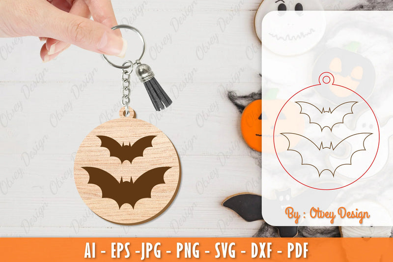 Halloween Keychain Lasercut SVG Bundle 1 - CraftNest - Digital Crafting and Art