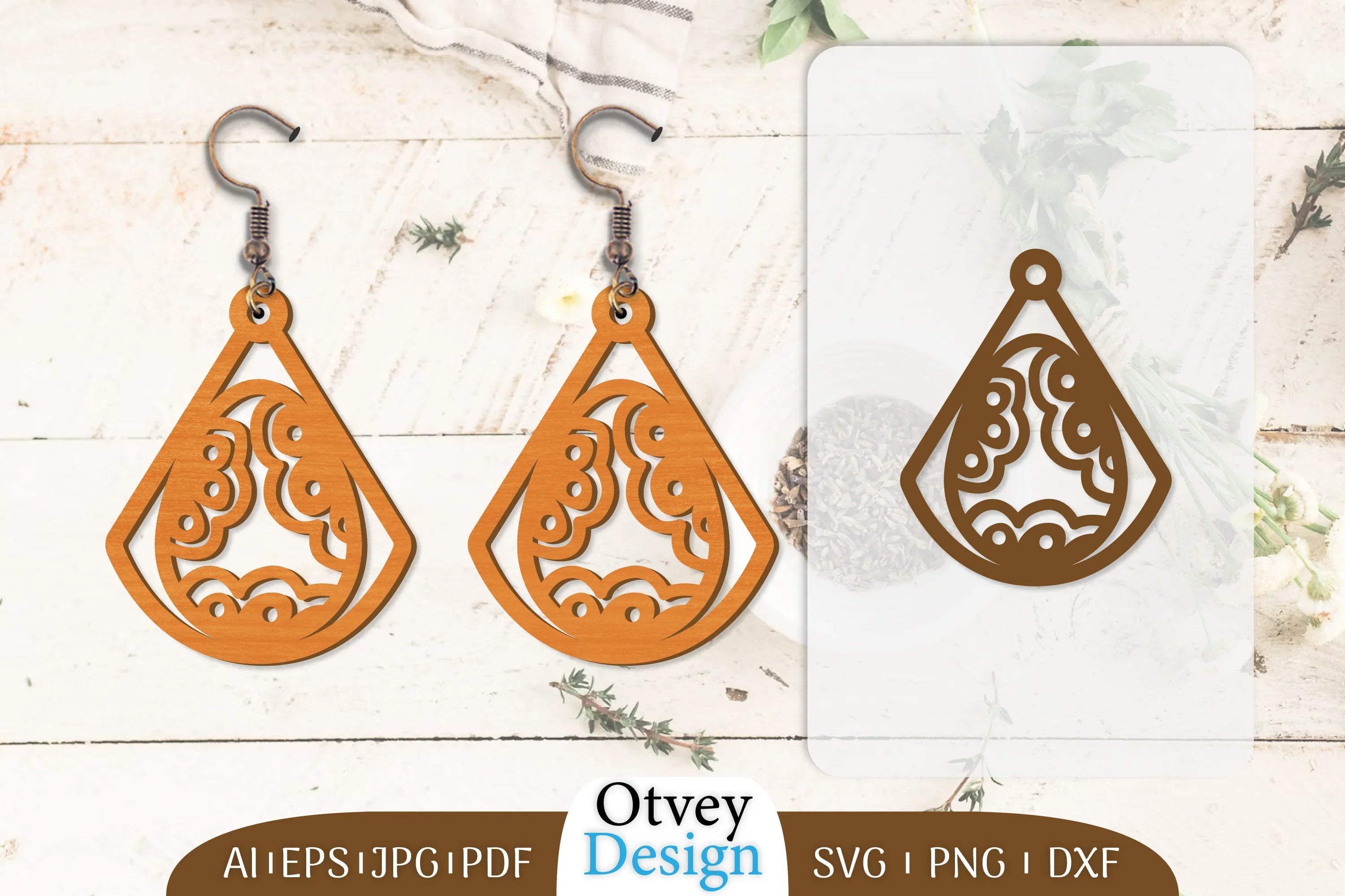 Happy Easter Egg Earring Lasercut SVG Bundle 38 - CraftNest - Digital Crafting and Art