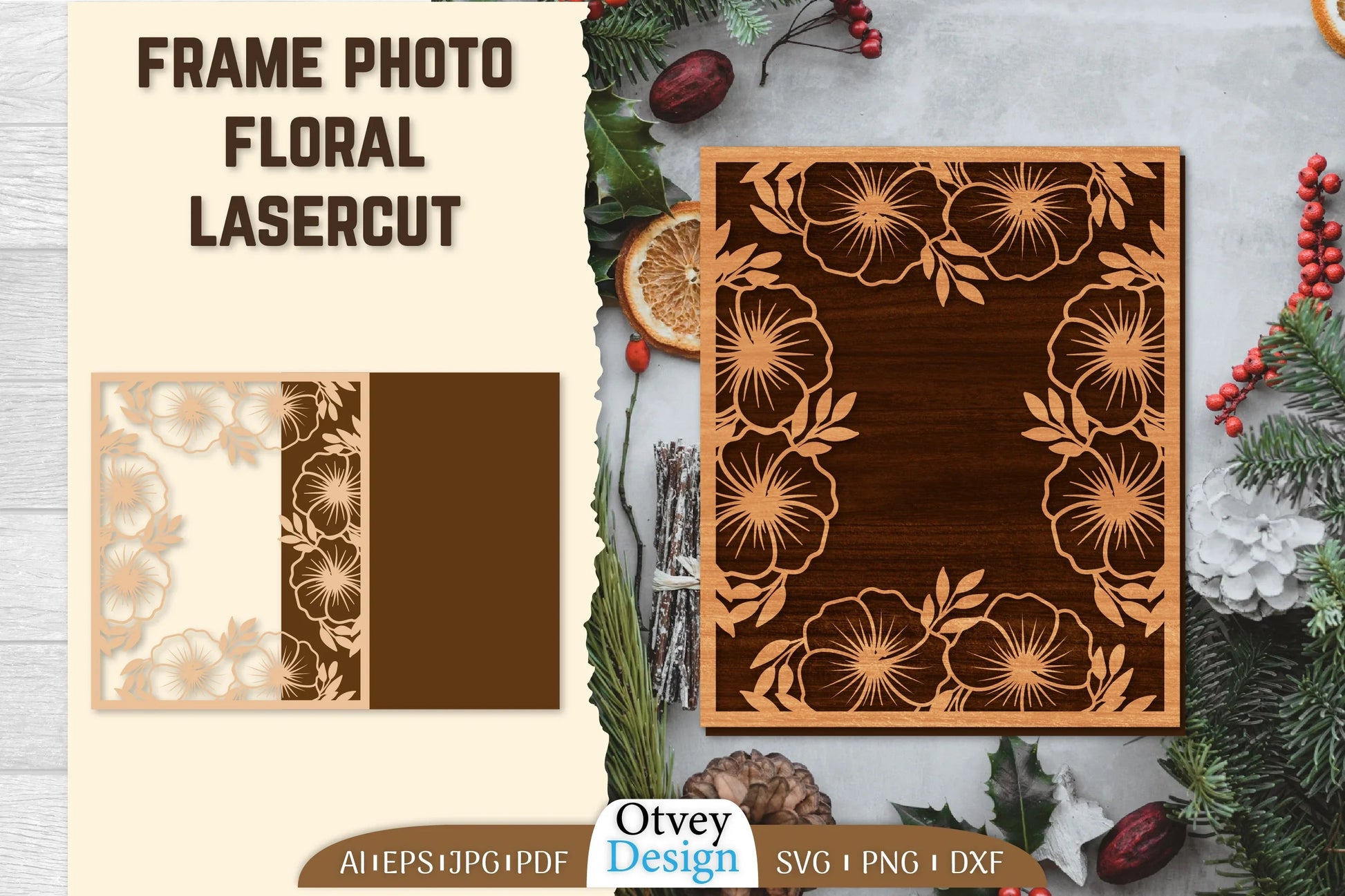 Floral Lasercut Frame SVG Bundle 3 - CraftNest - Digital Crafting and Art