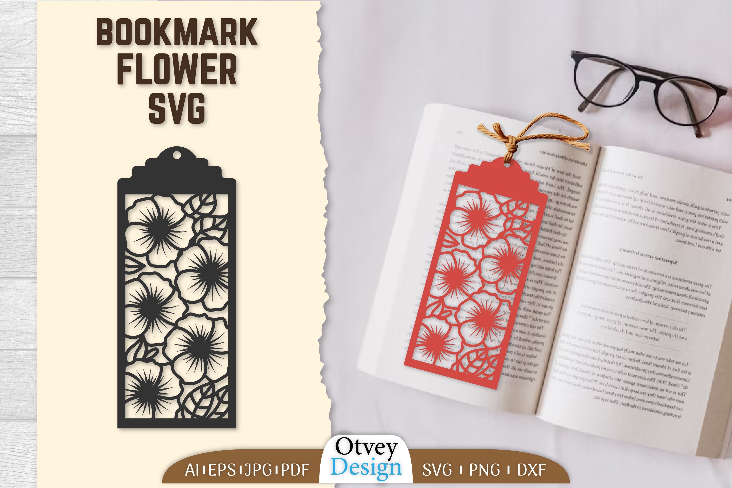 Bookmark Flower SVG Bundle 98 - CraftNest - Digital Crafting and Art