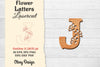 Flower Letters Laser Cut File SVG Bundle