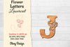 Flower Letters Laser Cut File SVG Bundle