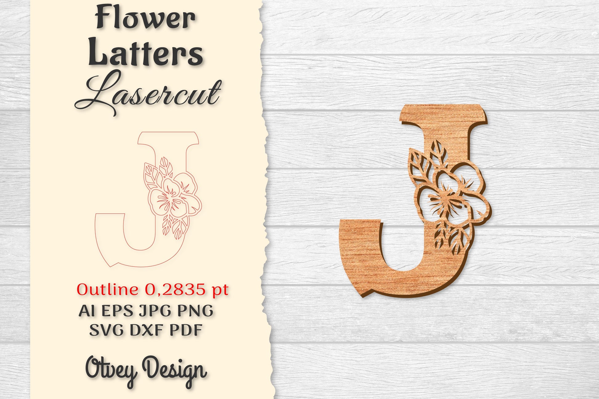 Flower Letters Laser Cut SVG Bundle 80 - CraftNest - Digital Crafting and Art