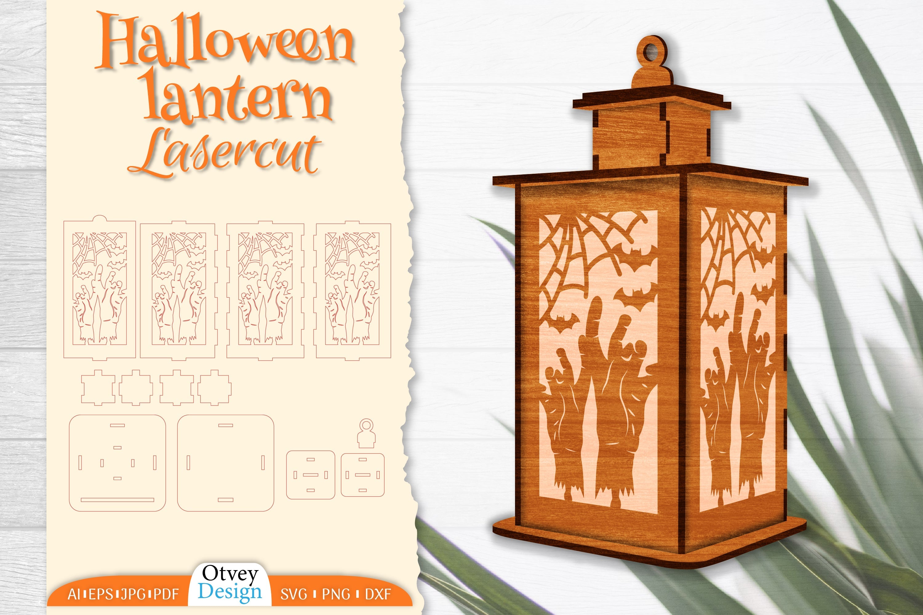 Halloween Lantern Lasercut SVG Bundle