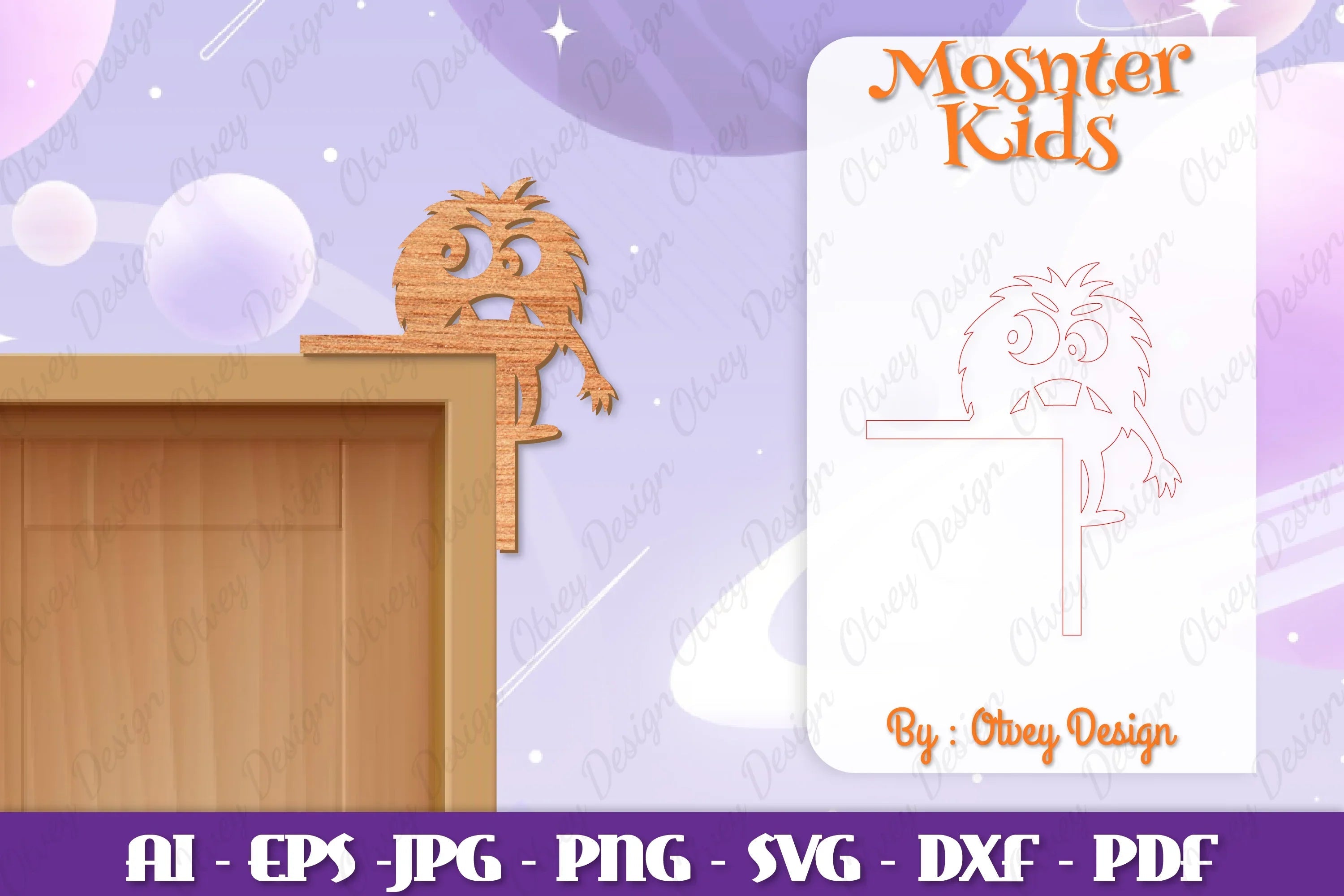Monster Kids Corner Door Lasercut SVG Bundle 26 - CraftNest - Digital Crafting and Art
