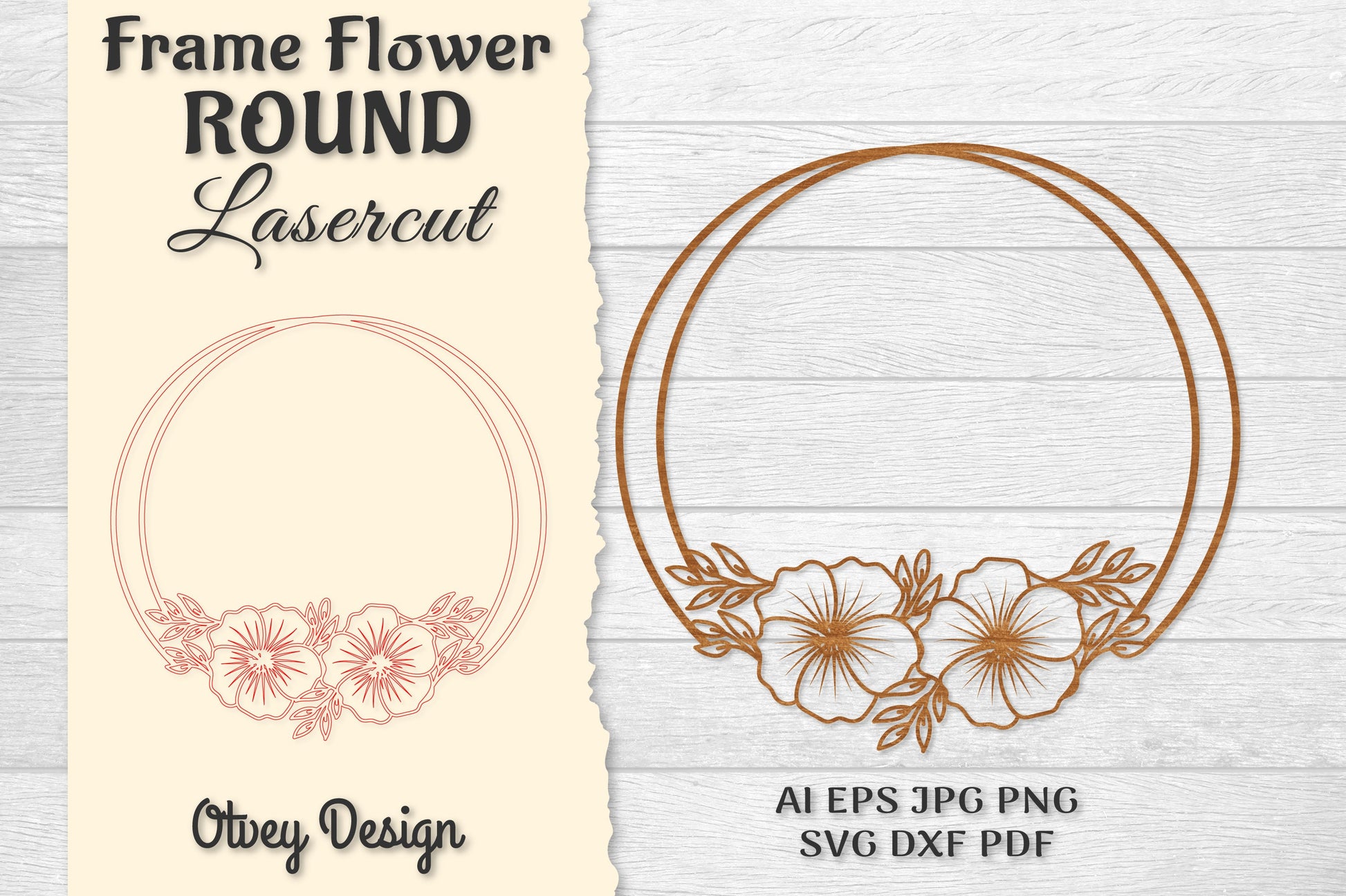 Frame Flower Round Lasercut SVG Bundle 10 - CraftNest - Digital Crafting and Art