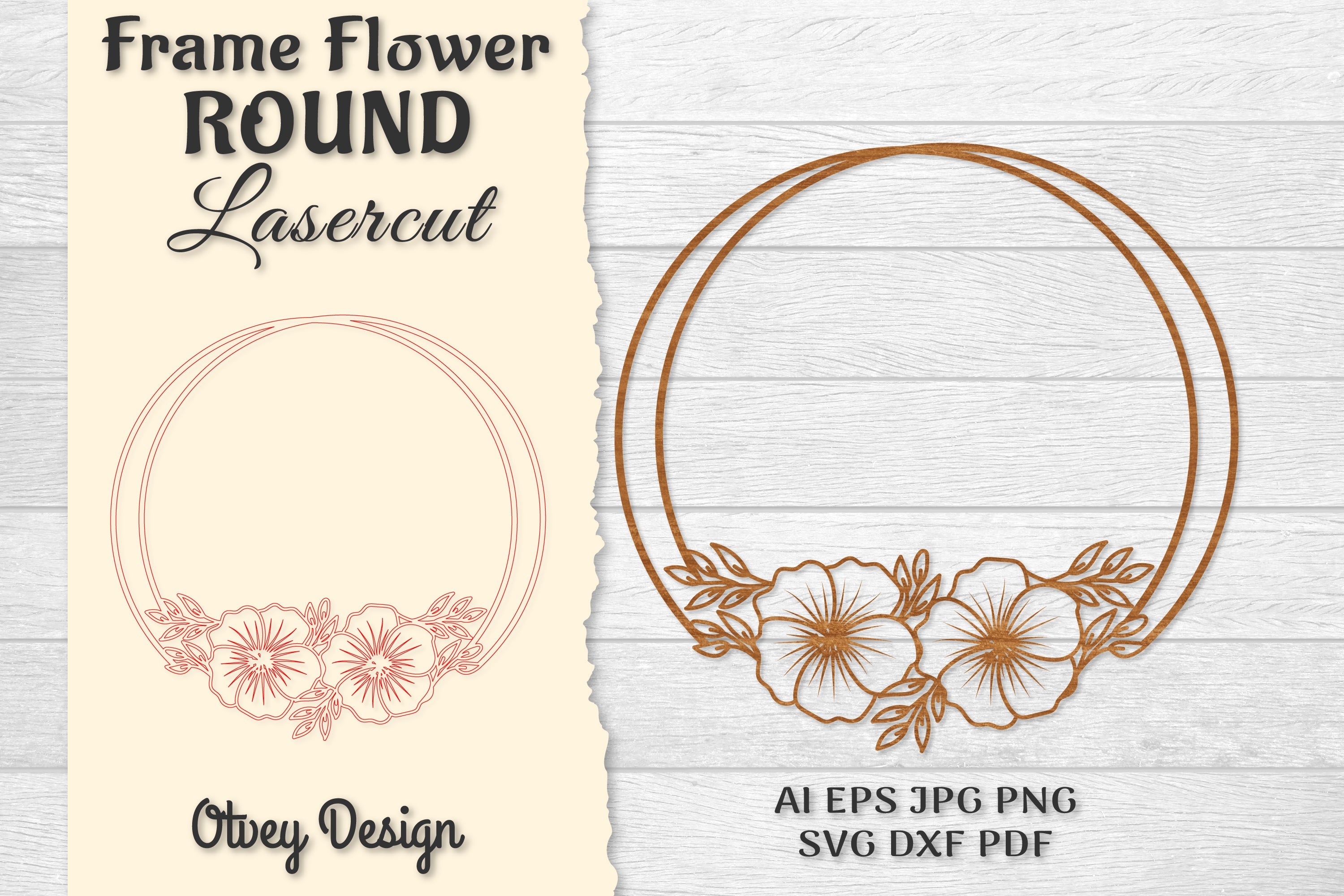 Frame Flower Round Lasercut SVG Bundle 10 - CraftNest - Digital Crafting and Art