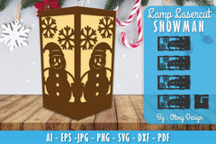 Snowman Lamp Lasercut SVG Bundle 2 - CraftNest - Digital Crafting and Art