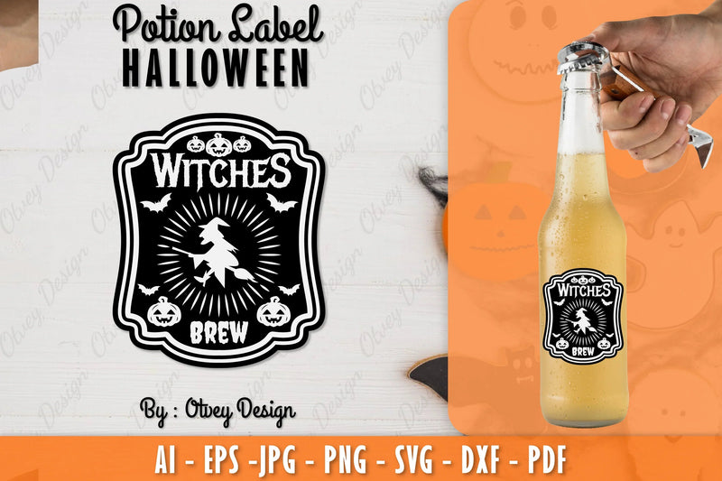 Halloween Potion Label SVG Bundle 22 - CraftNest - Digital Crafting and Art