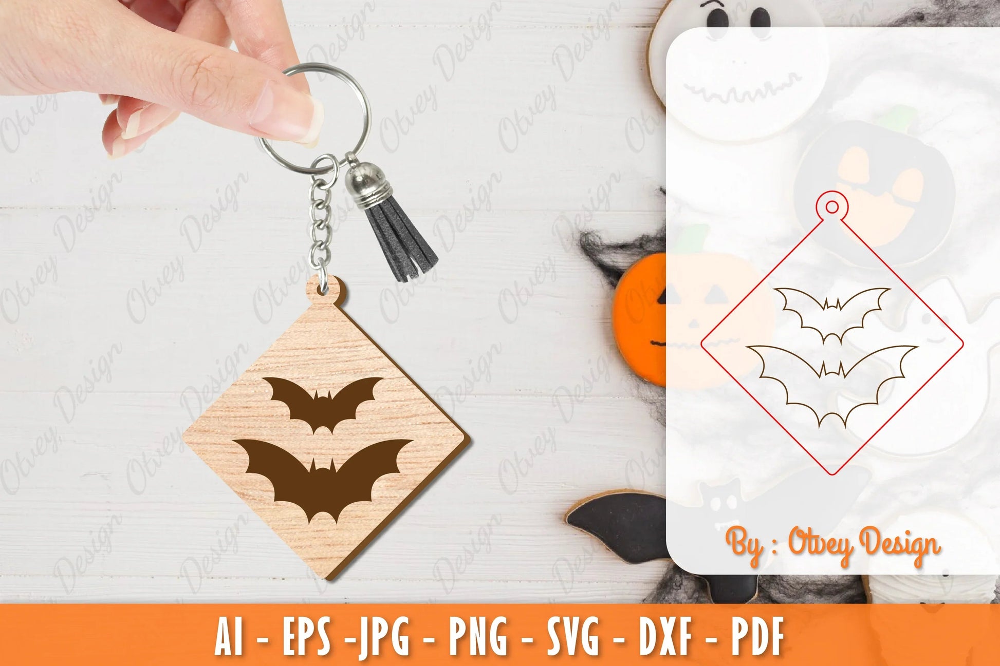 Keychain Halloween Lasercut SVG Bundle 112 - CraftNest - Digital Crafting and Art
