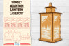 Sunset Mountain Lamp Lasercut SVG Bundle