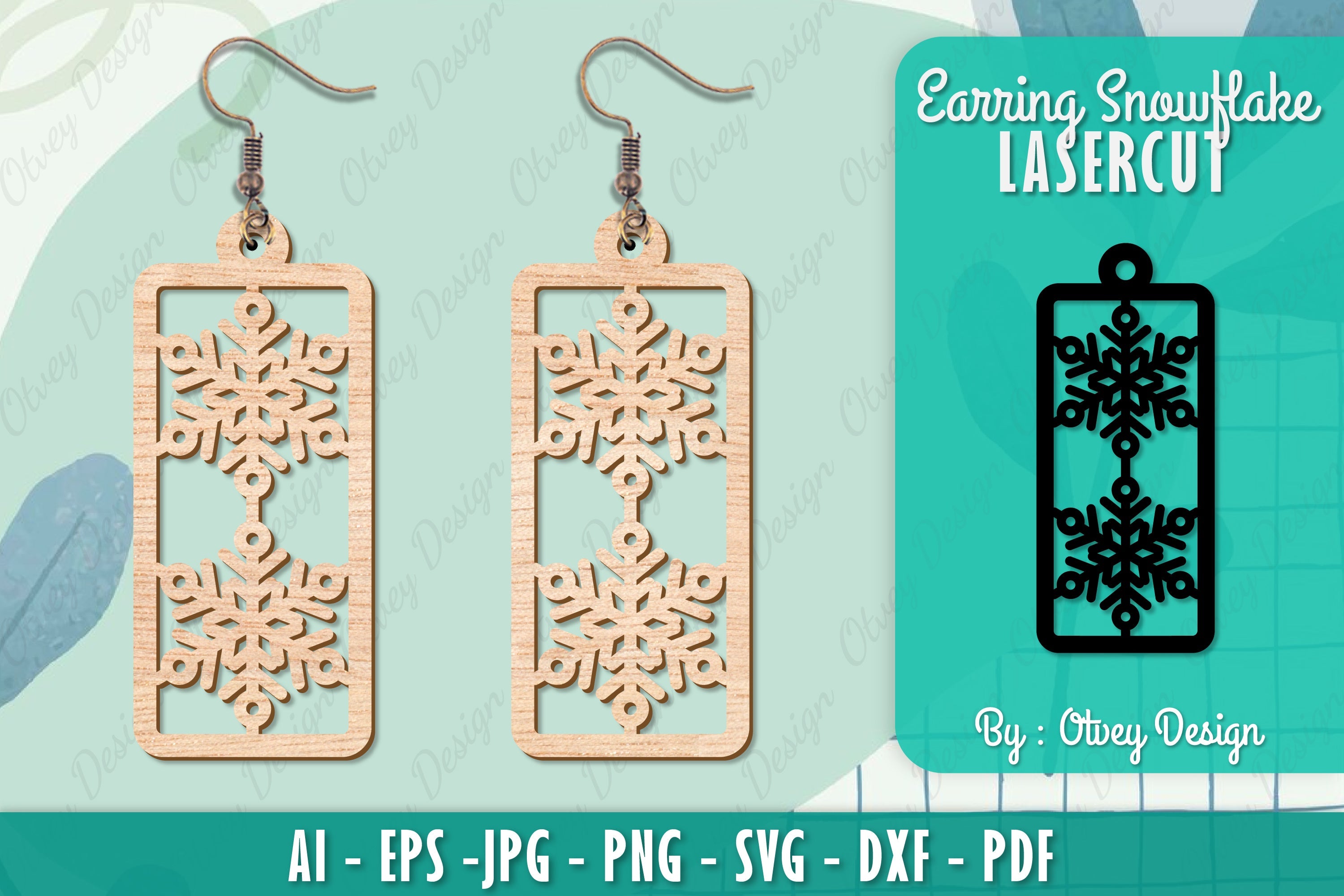 Snowflake Earring Lasercut SVG Bundle 18 - CraftNest - Digital Crafting and Art