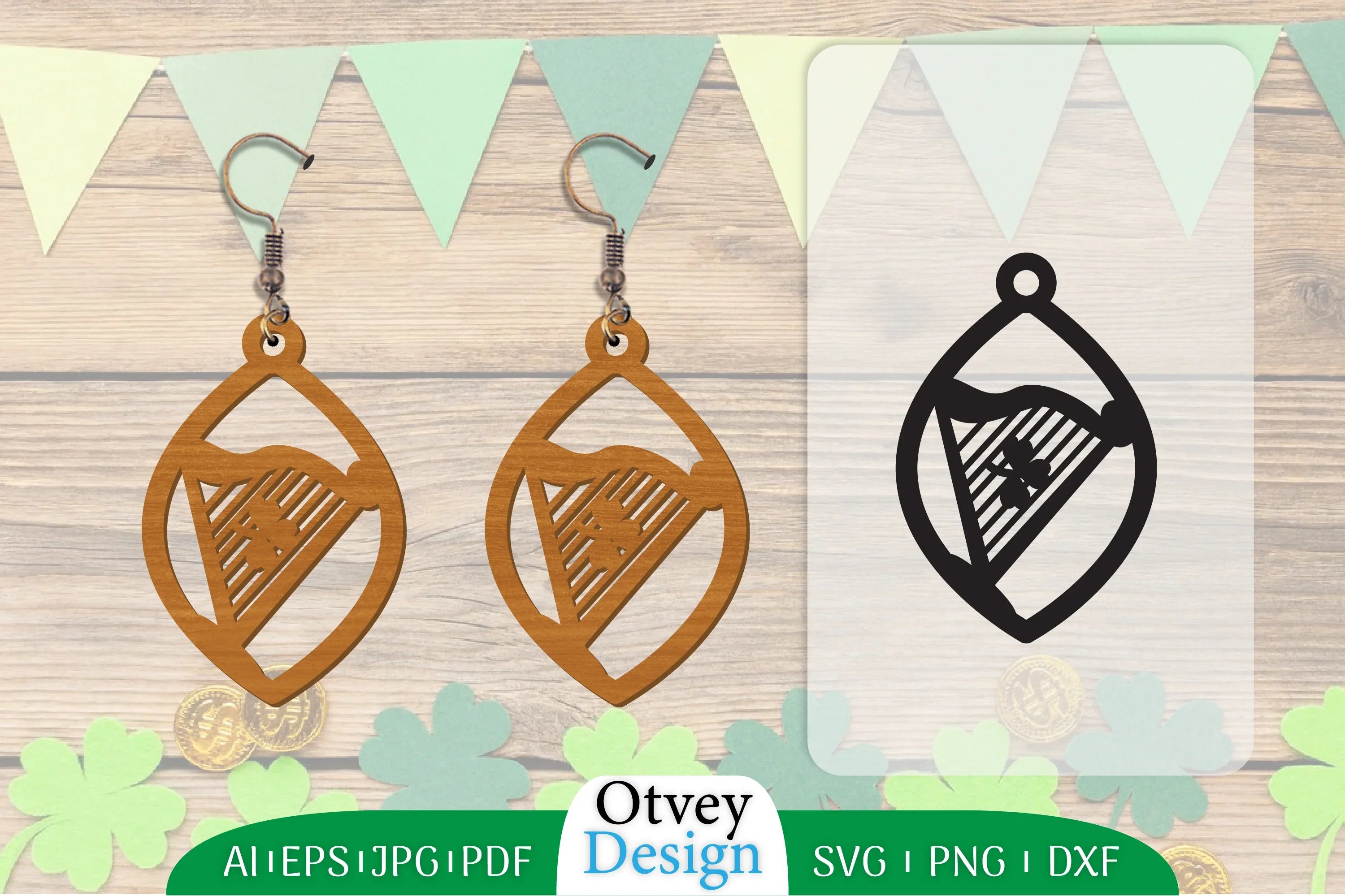 St Patrick's Day Earring Lasercut SVG Bundle 44 - CraftNest - Digital Crafting and Art