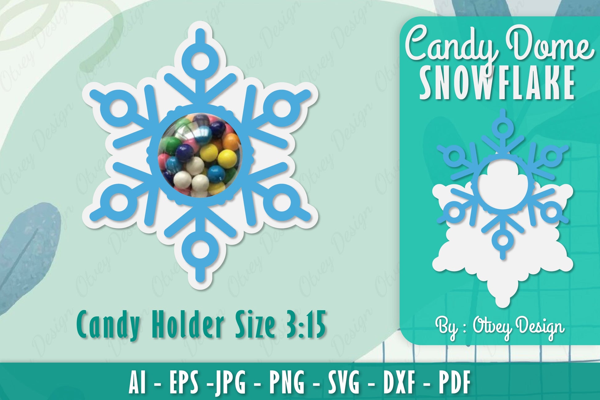 Snowflake Candy Dome SVG Bundle 2 - CraftNest - Digital Crafting and Art