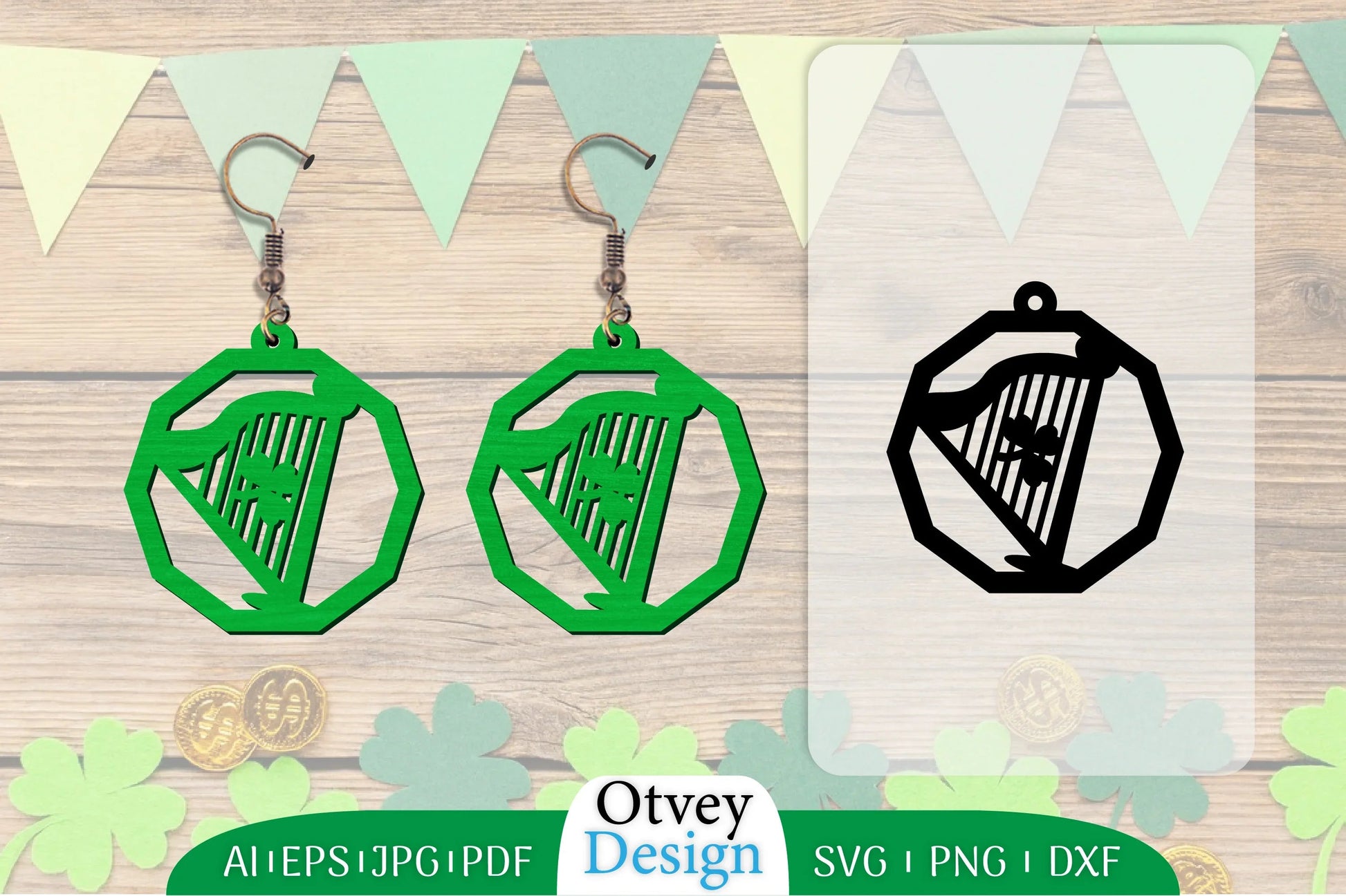 St Patrick's Day Earring Lasercut SVG Bundle 101 - CraftNest - Digital Crafting and Art