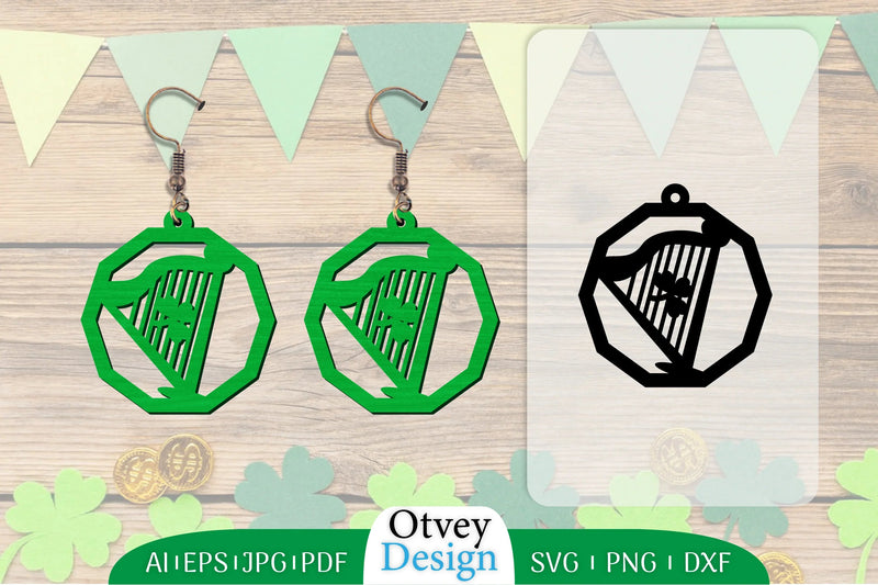 St Patrick's Day Earring Lasercut SVG Bundle 101 - CraftNest - Digital Crafting and Art