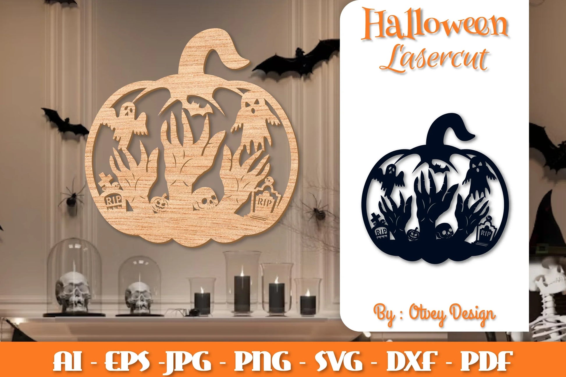 Halloween Pumpkins Lasercut SVG Bundle - CraftNest - Digital Crafting and Art