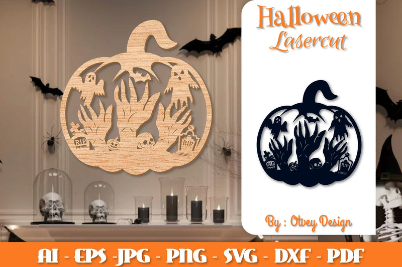 Halloween Pumpkins Lasercut SVG Bundle - CraftNest - Digital Crafting and Art