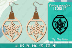 Snowflake Earring Lasercut SVG Bundle 146 - CraftNest - Digital Crafting and Art