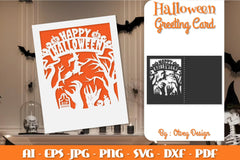 Halloween Scene Greeting Card SVG Bundle - CraftNest - Digital Crafting and Art