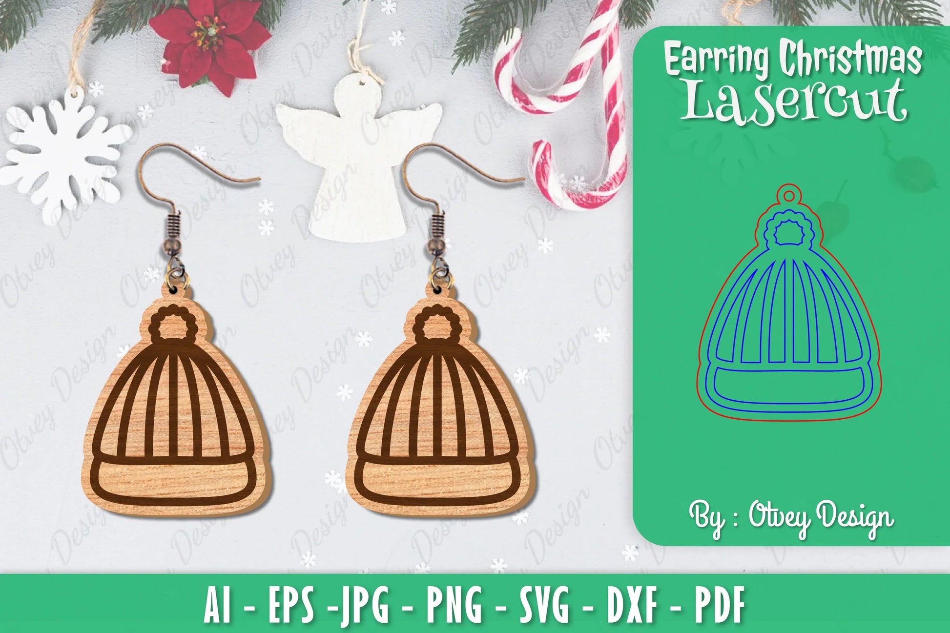 Christmas Earrings SVG Bundle - CraftNest - Digital Crafting and Art