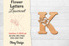 Flower Letters Laser Cut File SVG Bundle