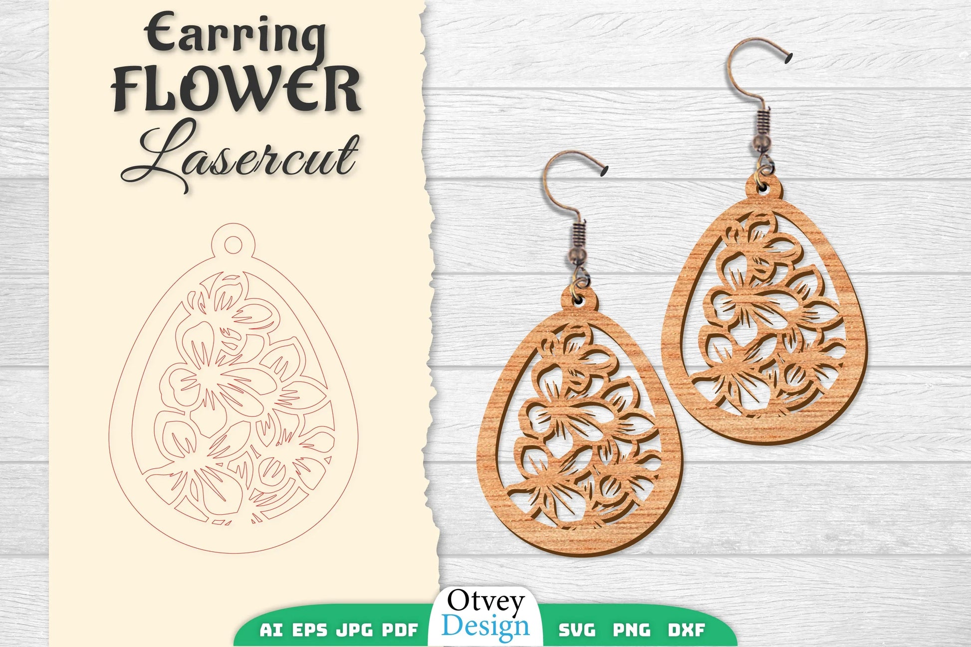 Earring Flower Lasercut SVG Bundle 55 - CraftNest - Digital Crafting and Art