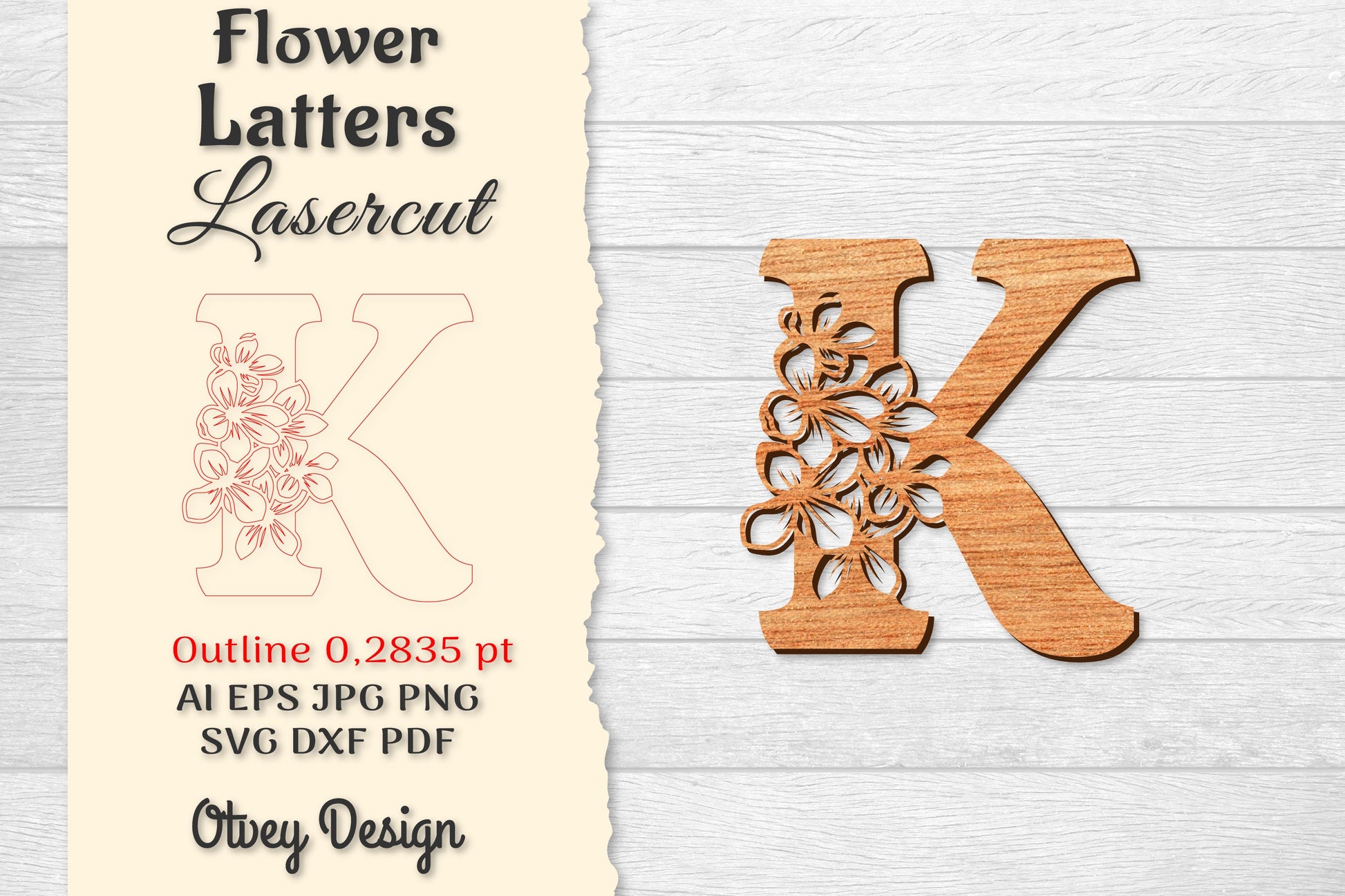 Flower Letters Laser Cut File SVG Bundle 137 - CraftNest - Digital Crafting and Art