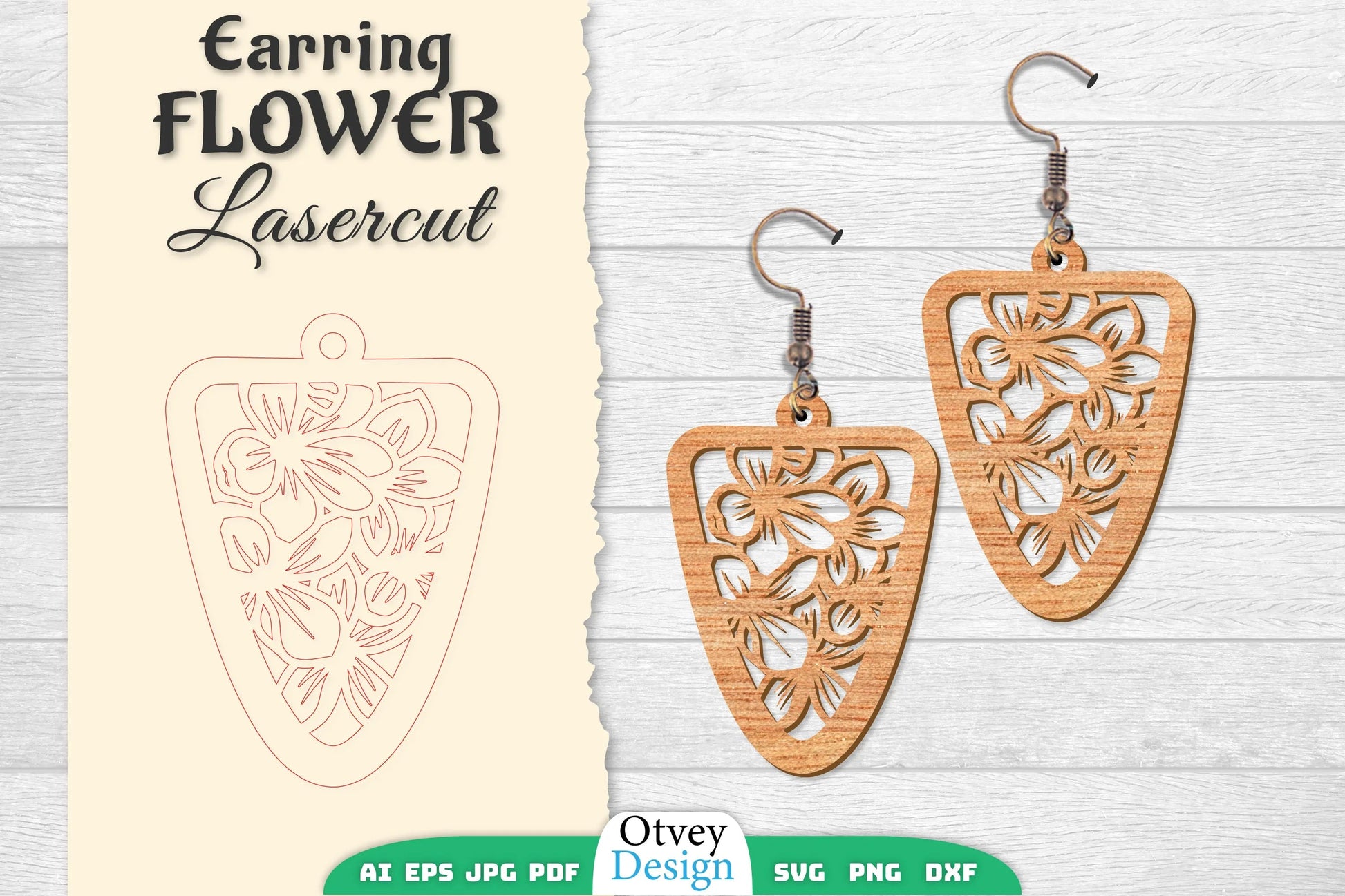 Earring Flower Lasercut SVG Bundle 70 - CraftNest - Digital Crafting and Art