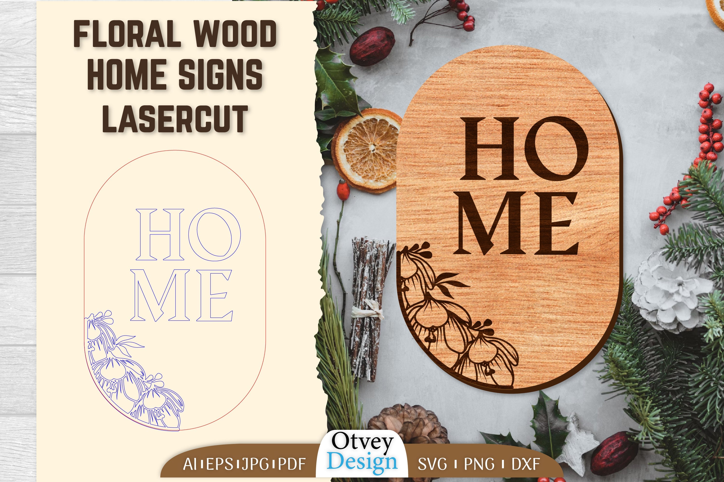 Floral Home Wood Signs SVG Bundle 11 - CraftNest - Digital Crafting and Art