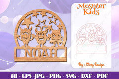 Monsters Kids Name Sign Lasercut SVG Bundle 11 - CraftNest - Digital Crafting and Art