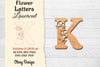 Flower Letters Laser Cut SVG Bundle