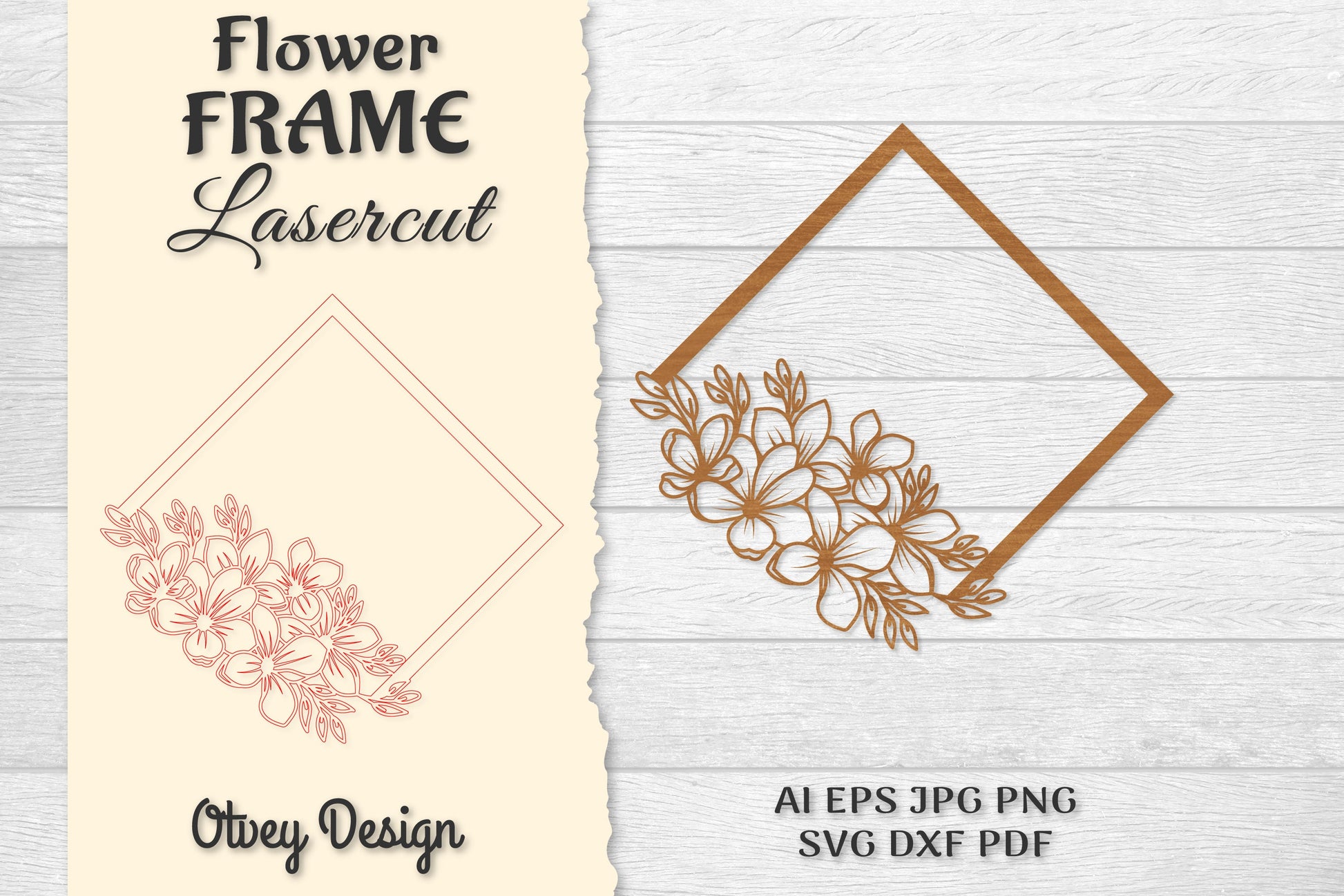 Frame Flower Lasercut SVG Bundle 11 - CraftNest - Digital Crafting and Art
