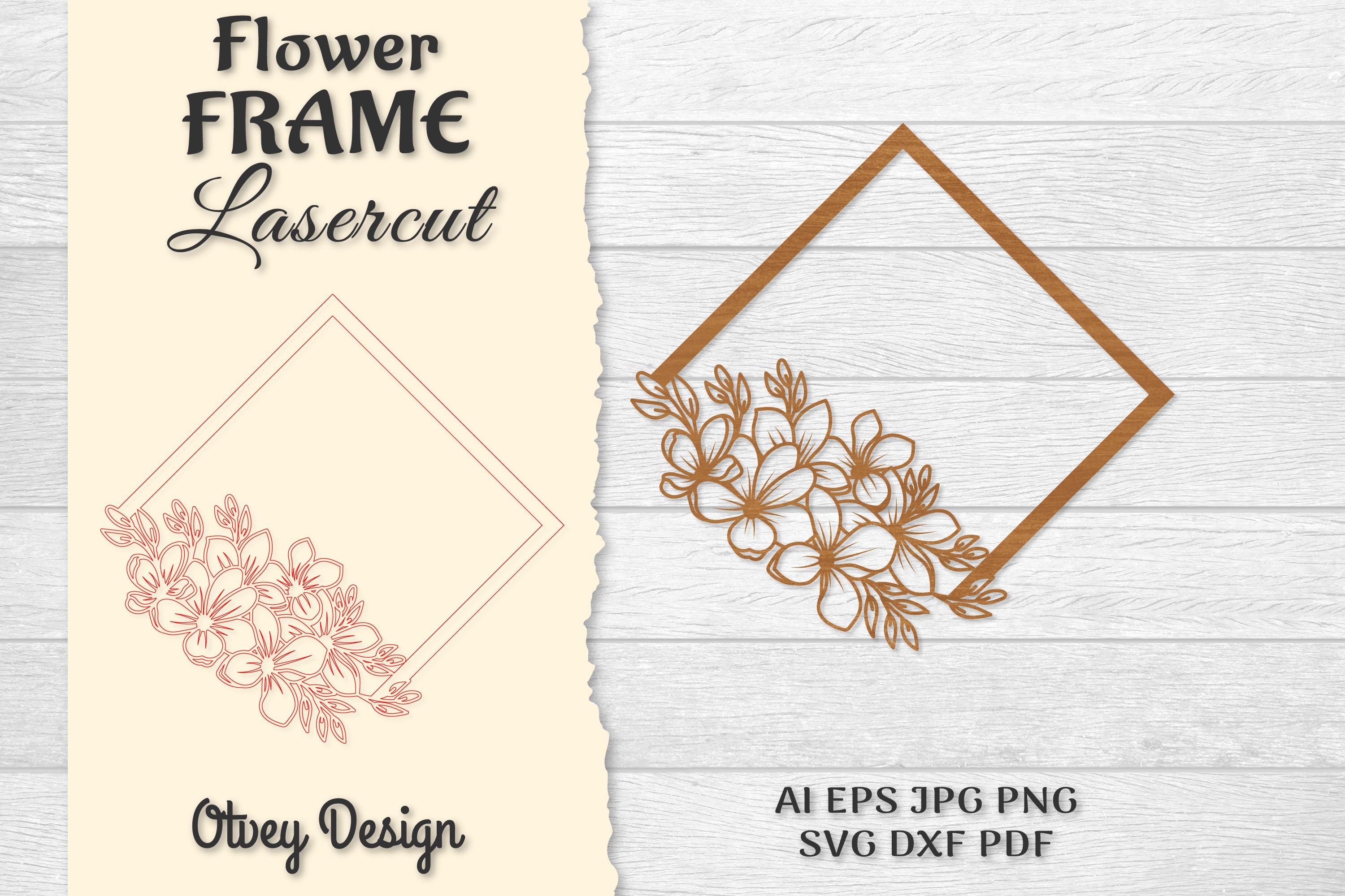 Frame Flower Lasercut SVG Bundle 11 - CraftNest - Digital Crafting and Art