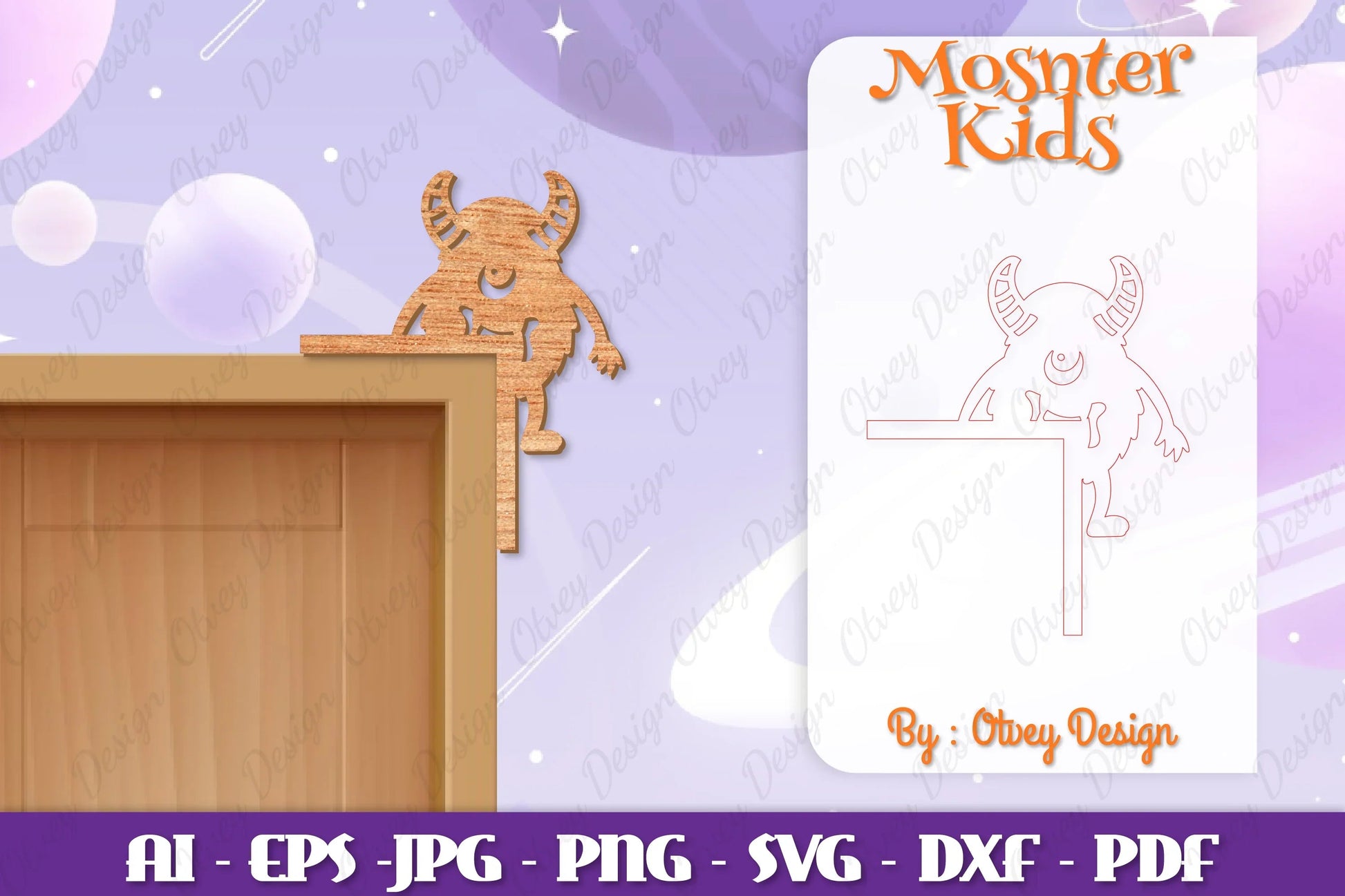Monster Kids Corner Door Lasercut SVG Bundle 27 - CraftNest - Digital Crafting and Art