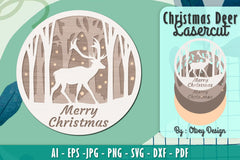 Merry Christmas Deer SVG Bundle 3 - CraftNest - Digital Crafting and Art