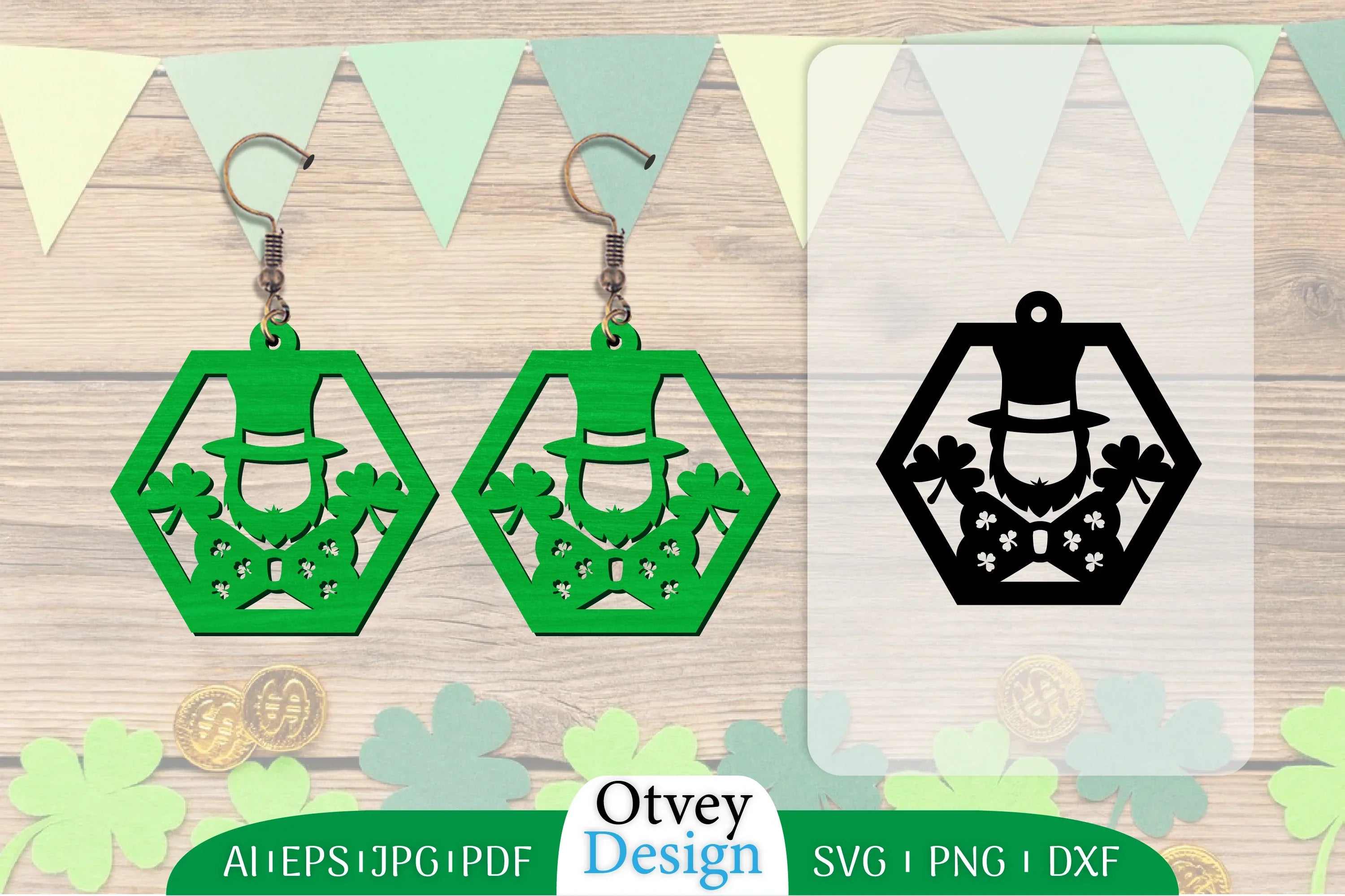 St Patrick's Day Earring Lasercut SVG Bundle 90 - CraftNest - Digital Crafting and Art