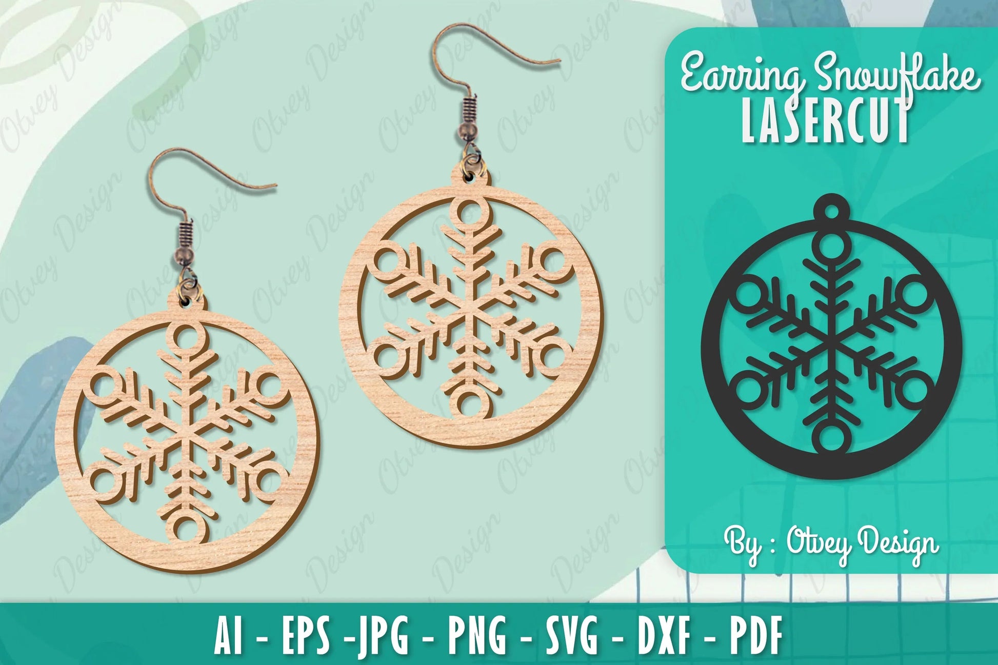 Snowflake Earring Lasercut SVG Bundle 99 - CraftNest - Digital Crafting and Art