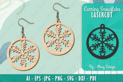 Snowflake Earring Lasercut SVG Bundle 99 - CraftNest - Digital Crafting and Art