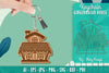 Gingerbread House Keychain Laser Cut SVG Bundle