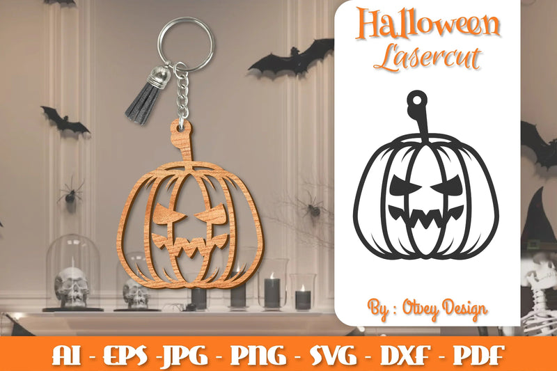 Keychain Halloween Lasercut SVG Bundle 235 - CraftNest - Digital Crafting and Art