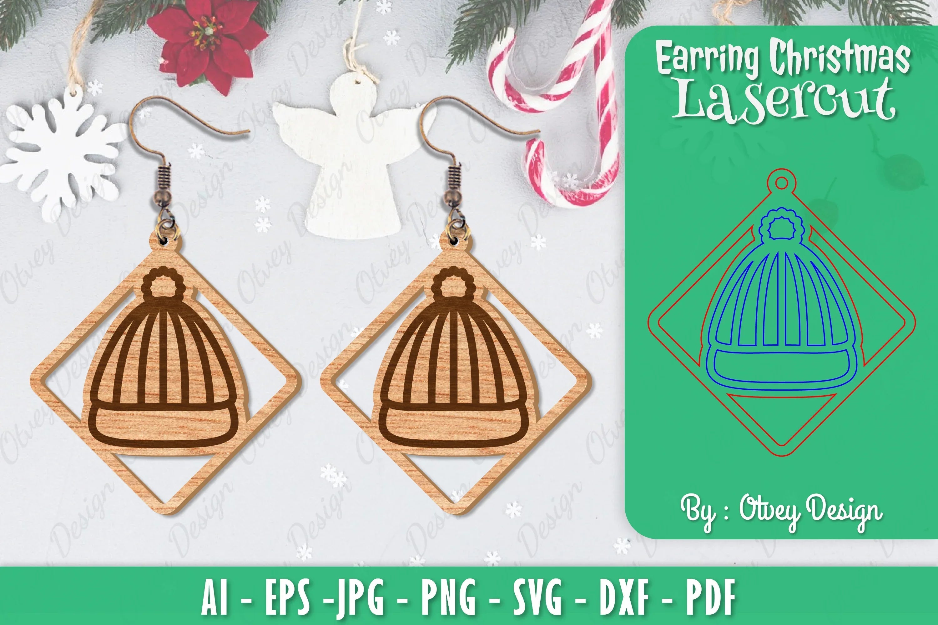 Christmas Earrings SVG Bundle - CraftNest - Digital Crafting and Art