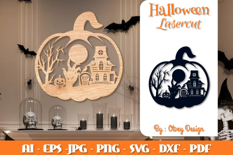 Halloween Pumpkins Lasercut SVG Bundle - CraftNest - Digital Crafting and Art