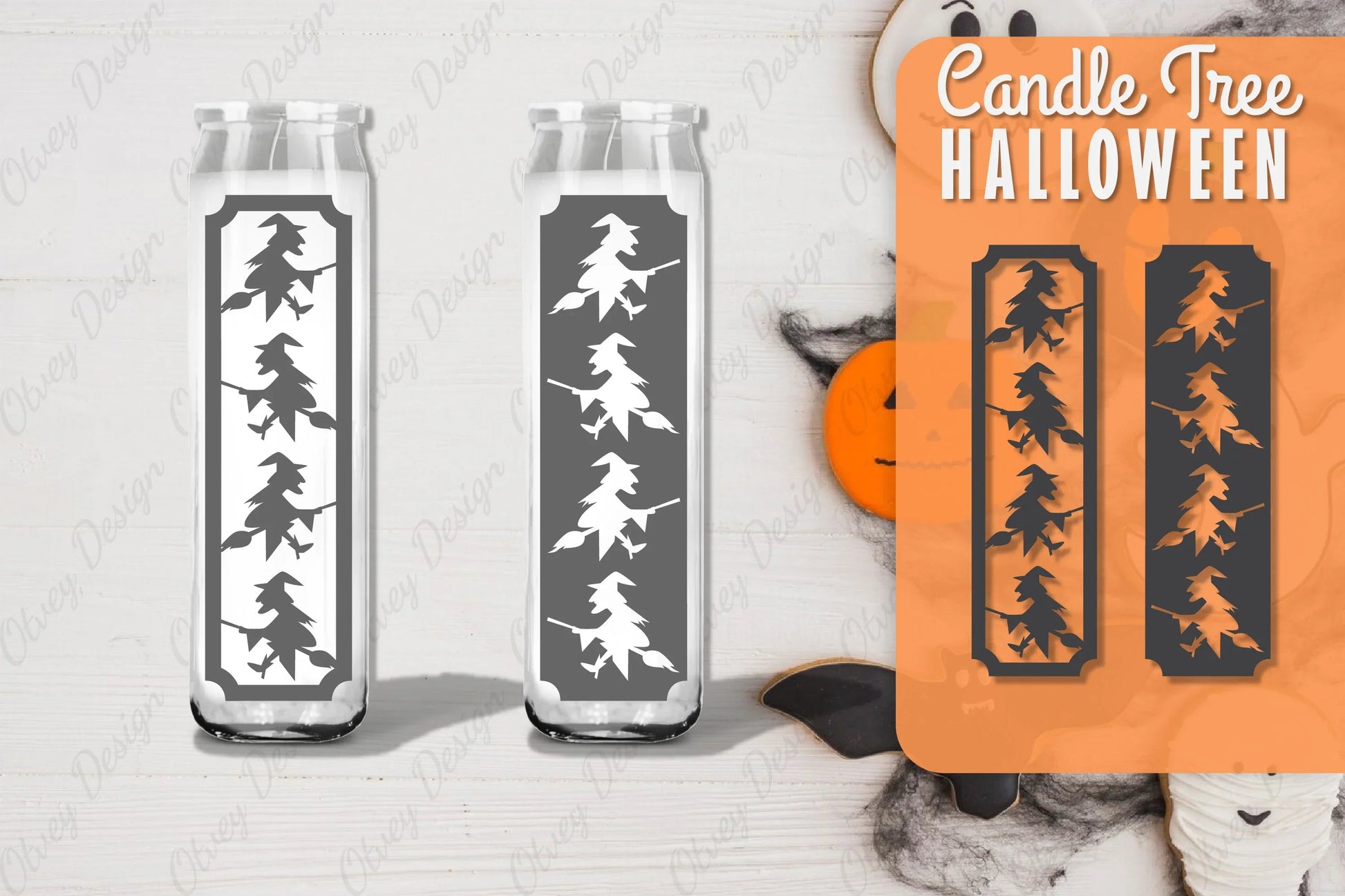 Halloween Candle Tree Design SVG Bundle 3 - CraftNest - Digital Crafting and Art