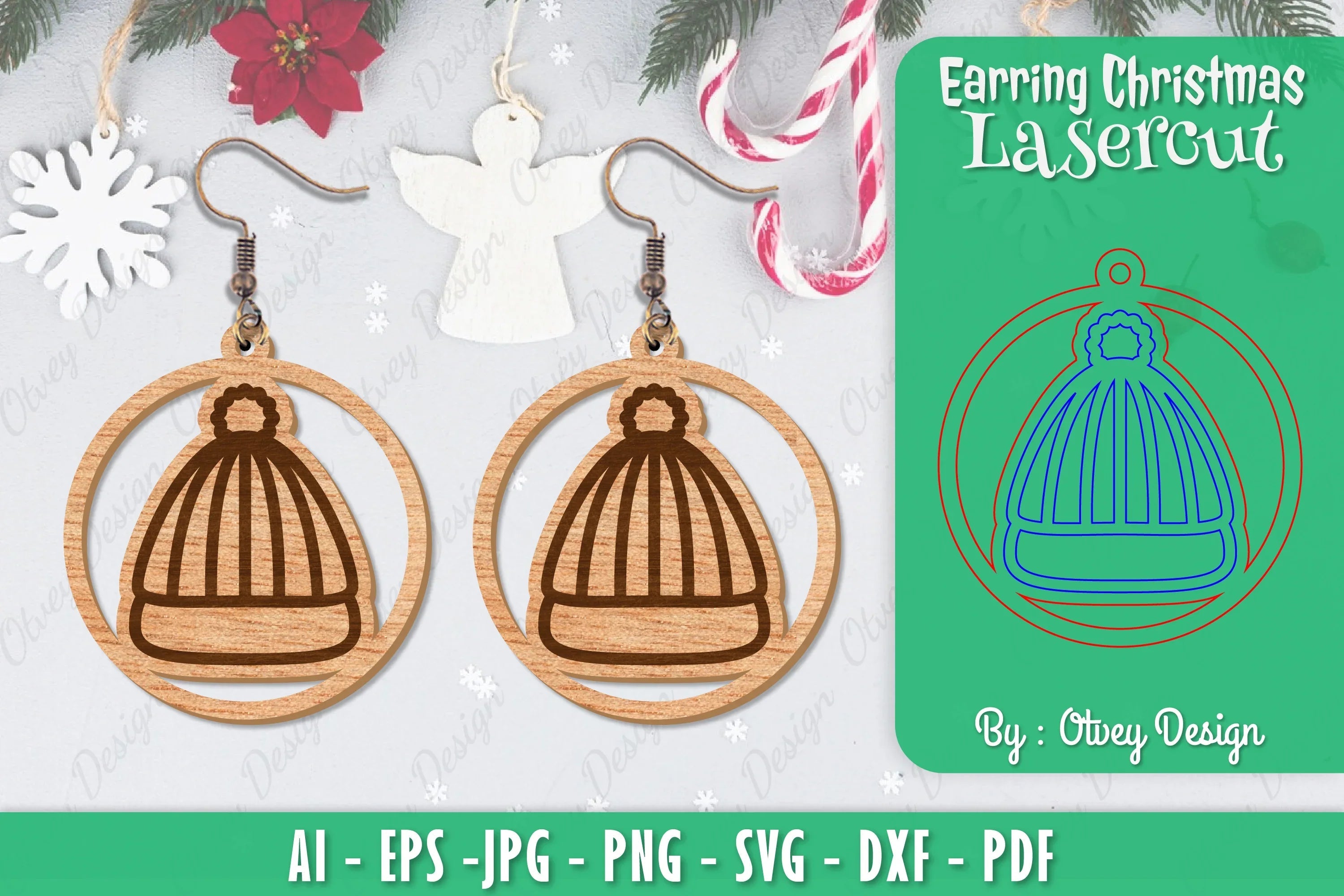 Christmas Earrings SVG Bundle - CraftNest - Digital Crafting and Art