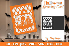 Greeting Card Halloween Pumpkin Scene SVG Bundle - CraftNest - Digital Crafting and Art